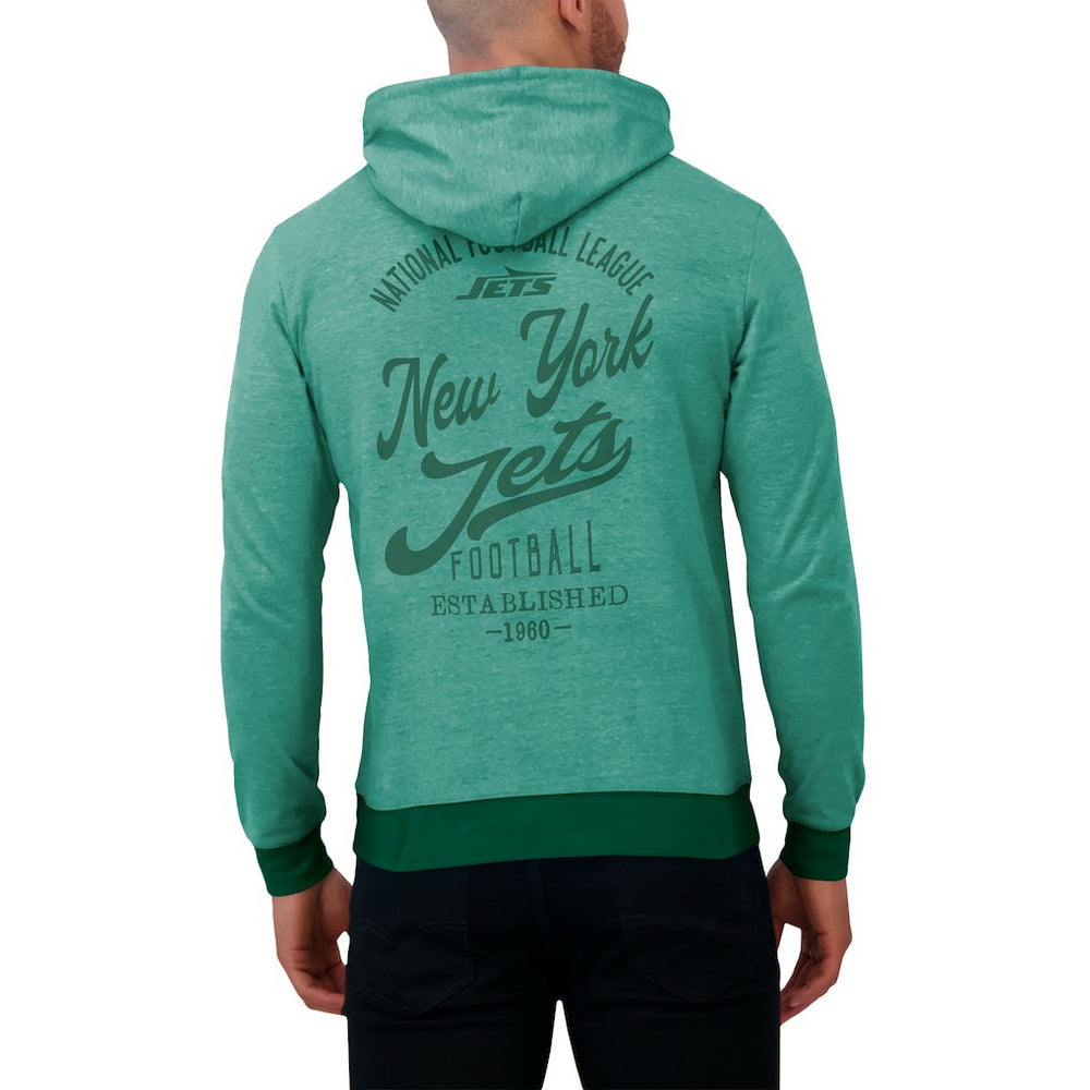 New York Jets Darius Rucker Collection Tonal Knit Pullover Hoodie - Green - Fanatics