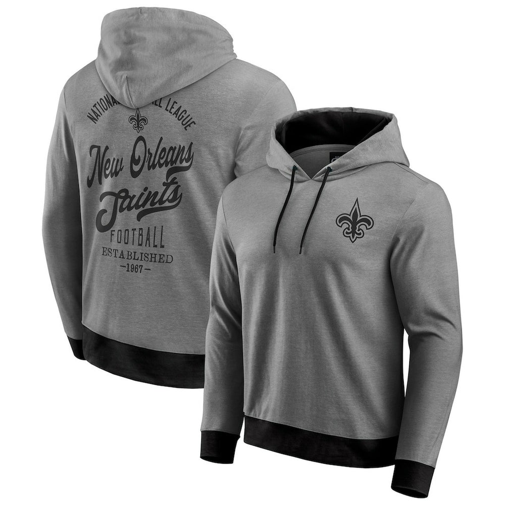 New Orleans Saints Darius Rucker Collection Tonal Knit Pullover Hoodie - Black - Fanatics
