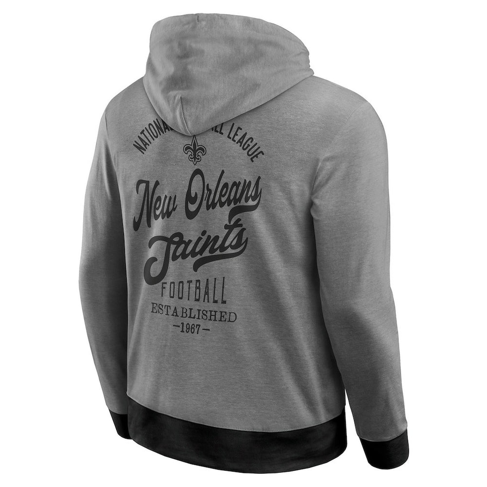 New Orleans Saints Darius Rucker Collection Tonal Knit Pullover Hoodie - Black - Fanatics