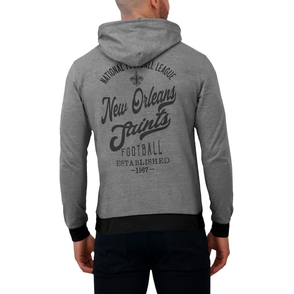 New Orleans Saints Darius Rucker Collection Tonal Knit Pullover Hoodie - Black - Fanatics