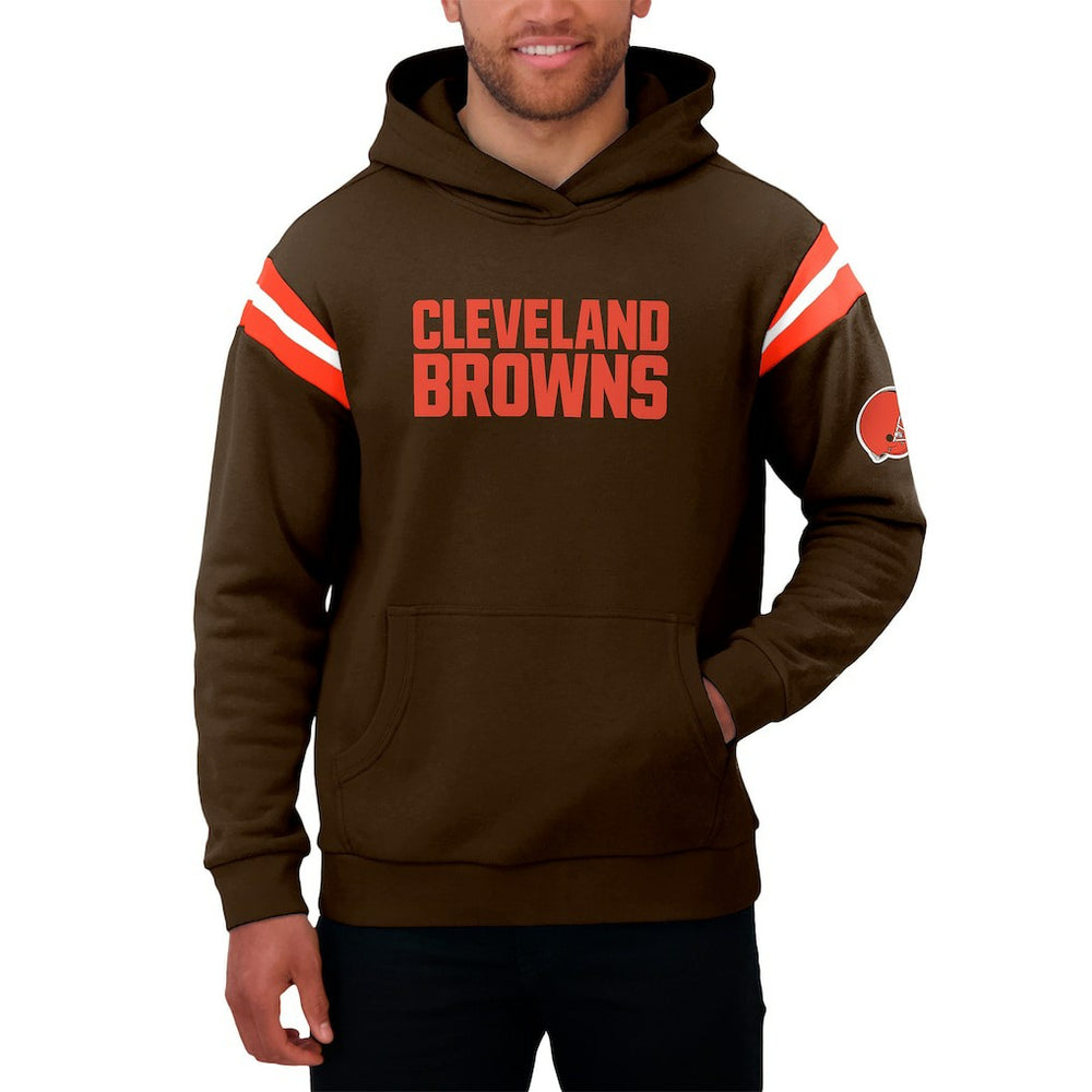 Cleveland Browns Darius Rucker Collection Football Washed Pullover Hoodie - Brown - Fanatics