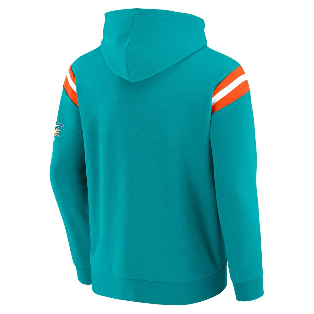 Miami Dolphins Darius Rucker Collection Football Washed Pullover Hoodie - Aqua - Fanatics