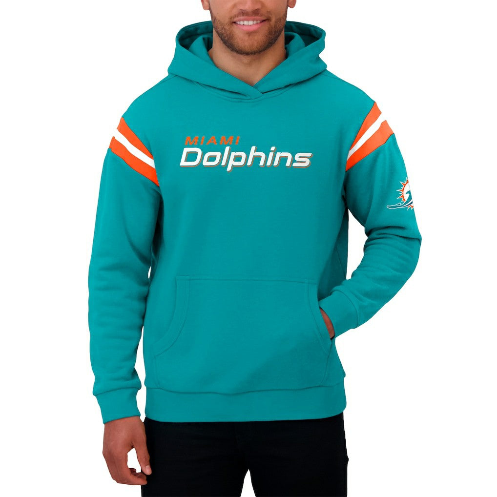 Miami Dolphins Darius Rucker Collection Football Washed Pullover Hoodie - Aqua - Fanatics