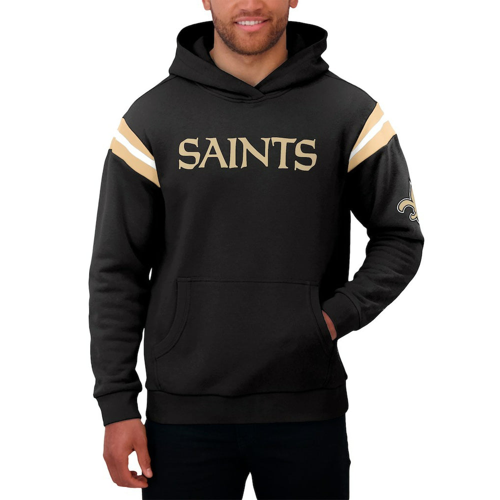 New Orleans Saints Darius Rucker Collection Football Washed Pullover Hoodie - Black - Fanatics