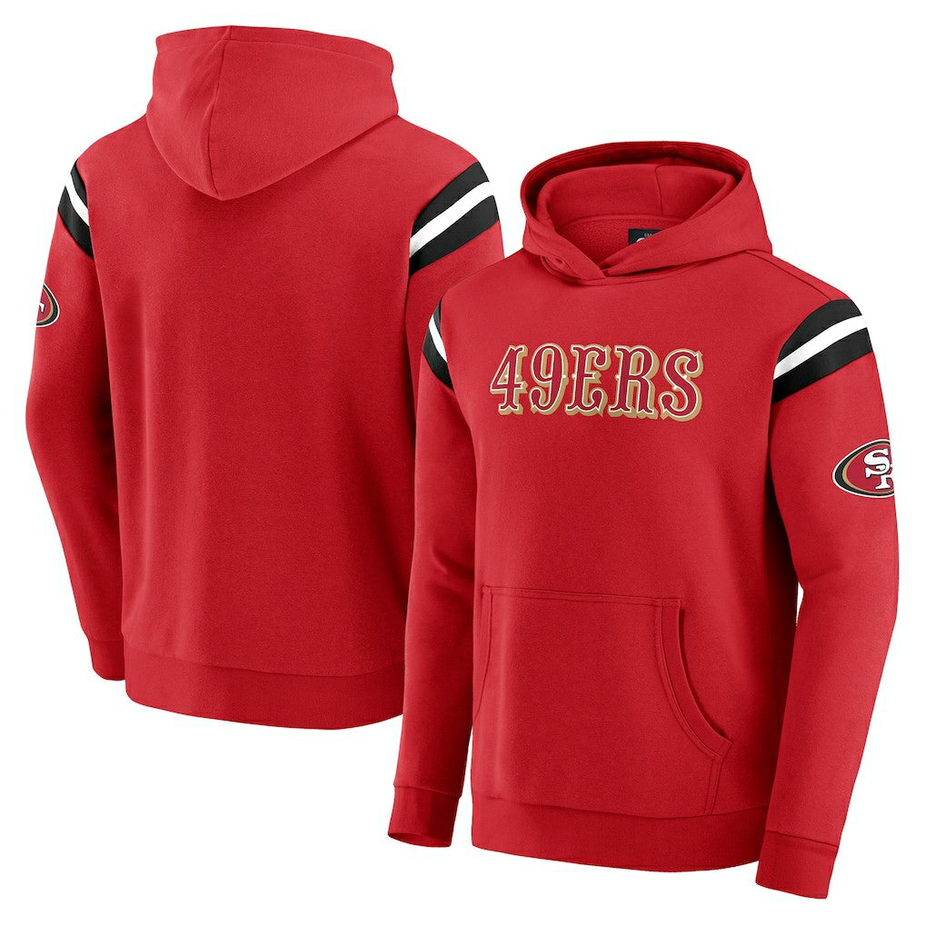 San Francisco 49ers Darius Rucker Collection Football Washed Pullover Hoodie - Scarlet - Fanatics