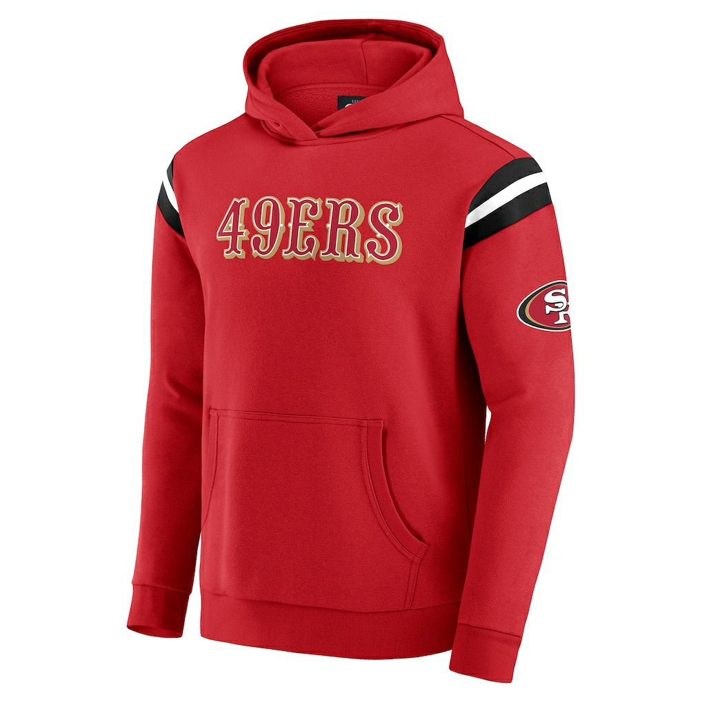 San Francisco 49ers Darius Rucker Collection Football Washed Pullover Hoodie - Scarlet - Fanatics