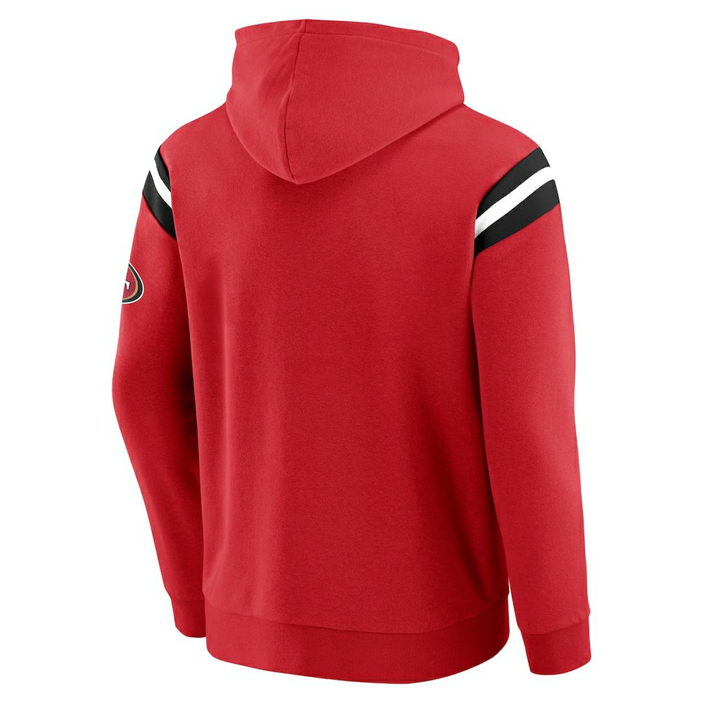 San Francisco 49ers Darius Rucker Collection Football Washed Pullover Hoodie - Scarlet - Fanatics