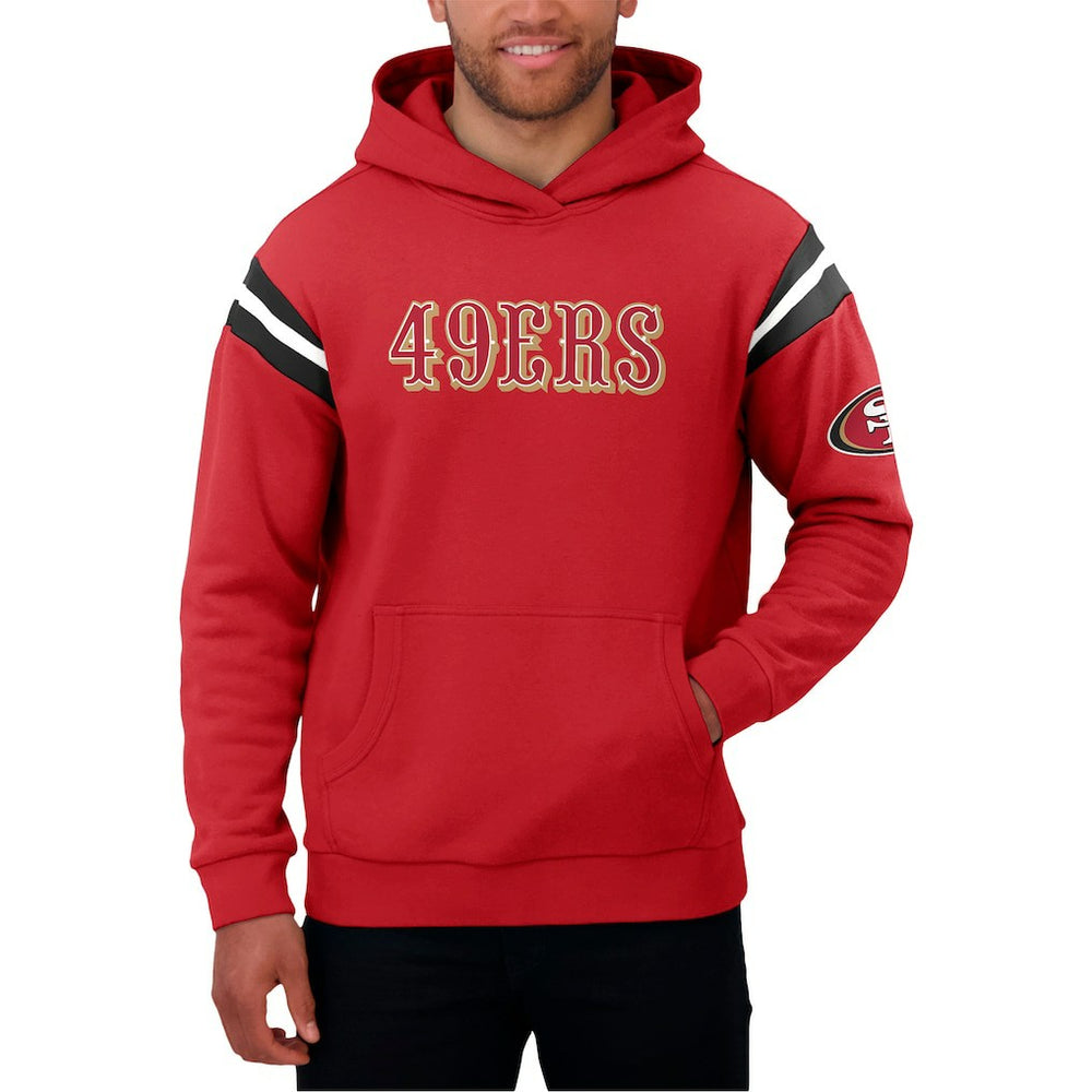 San Francisco 49ers Darius Rucker Collection Football Washed Pullover Hoodie - Scarlet - Fanatics