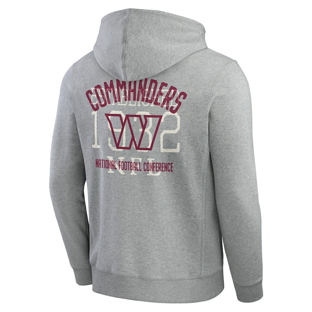 Washington Commanders Darius Rucker Collection Vintage Stripe Full-Zip Hoodie - Heather Gray - Fanatics
