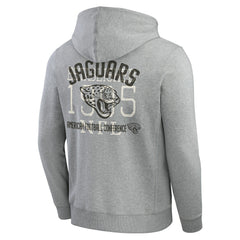 Jacksonville Jaguars Darius Rucker Collection Vintage Stripe Full-Zip Hoodie - Heather Gray - Fanatics