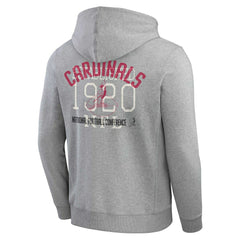 Arizona Cardinals Darius Rucker Collection Vintage Stripe Full-Zip Hoodie - Heather Gray - Fanatics
