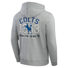 Indianapolis Colts Darius Rucker Collection Vintage Stripe Full-Zip Hoodie - Heather Gray - Fanatics