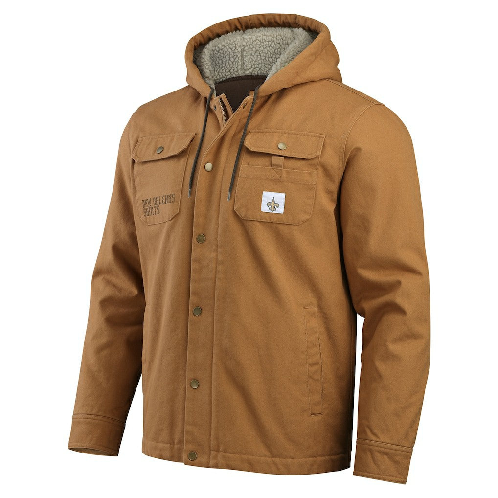 New Orleans Saints Darius Rucker Collection Canvas Full-Zip Hoodie Jacket - Tan - Fanatics