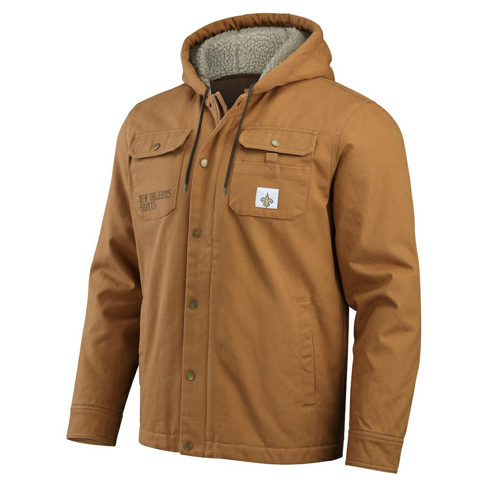 New Orleans Saints Darius Rucker Collection Canvas Full-Zip Hoodie Jacket - Tan - Fanatics