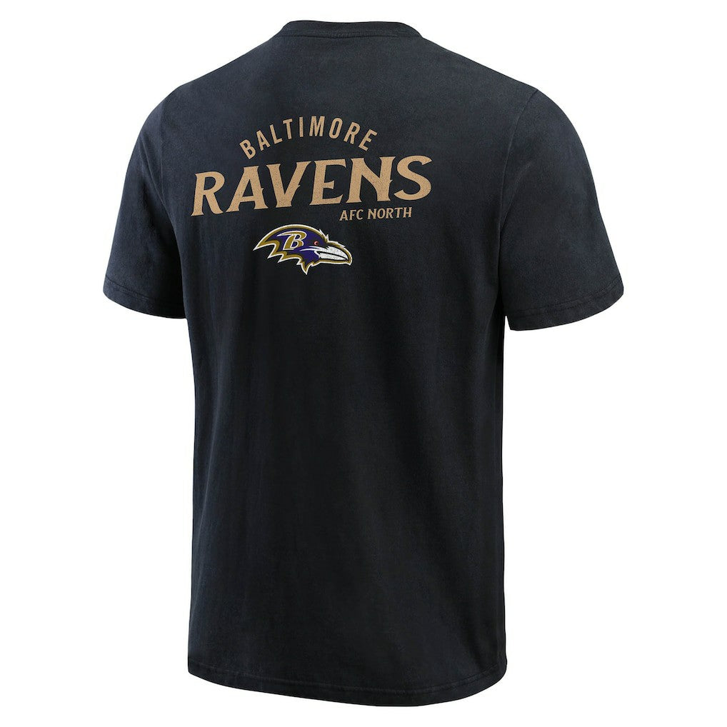 Baltimore Ravens Darius Rucker Collection Washed Henley T-Shirt - Black - Fanatics