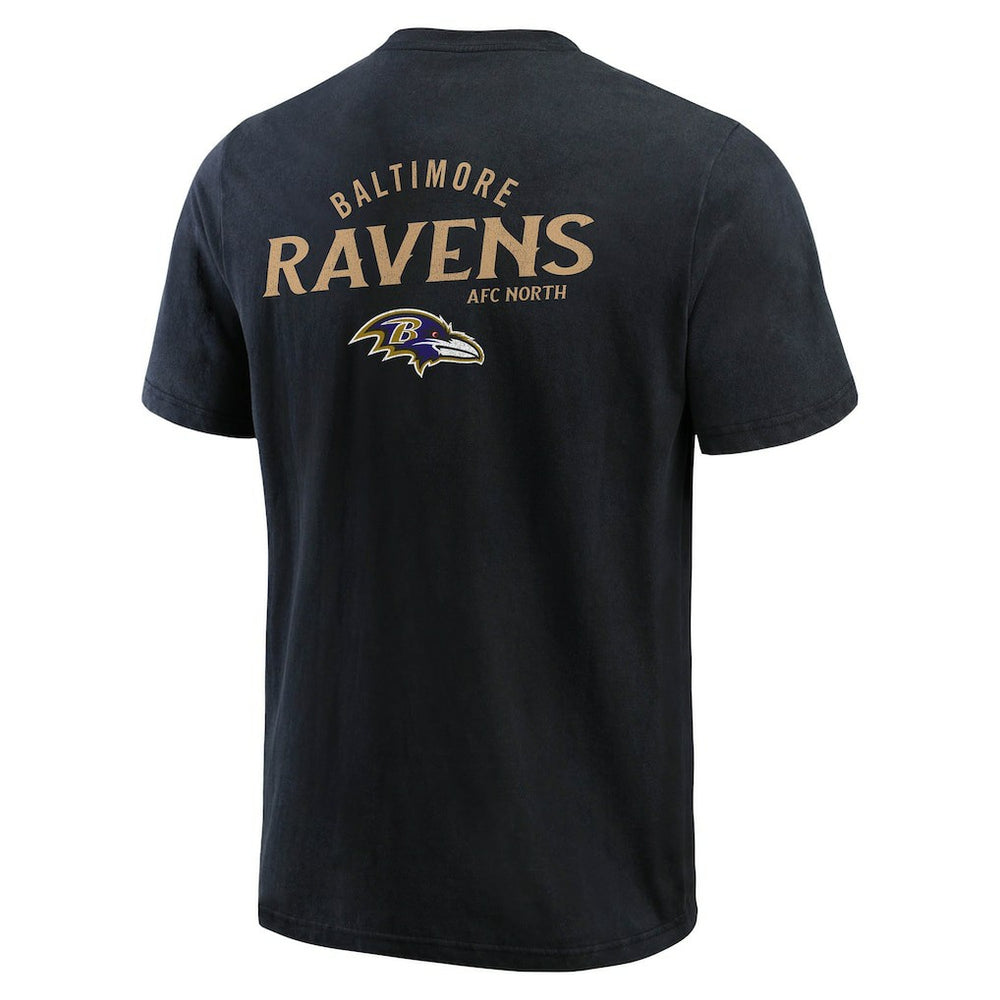 Baltimore Ravens Darius Rucker Collection Washed Henley T-Shirt - Black - Fanatics