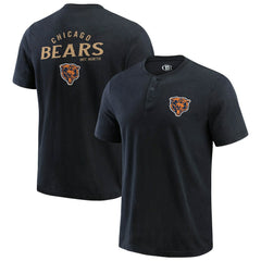 Chicago Bears Darius Rucker Collection Washed Henley T-Shirt - Black - Fanatics