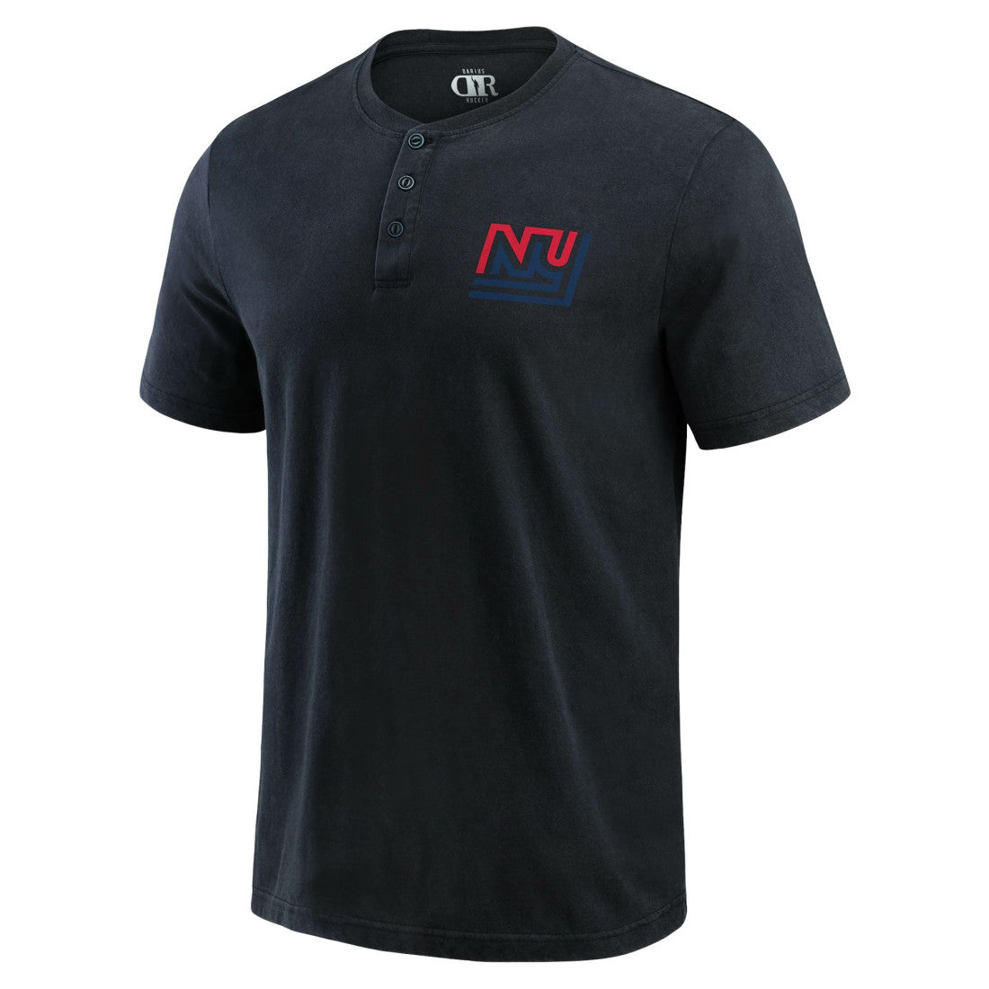 New York Giants Darius Rucker Collection Washed Henley T-Shirt - Black - Fanatics