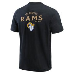 Los Angeles Rams Darius Rucker Collection Washed Henley T-Shirt - Black - Fanatics