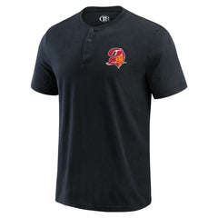 Tampa Bay Buccaneers Darius Rucker Collection Washed Henley T-Shirt - Black - Fanatics