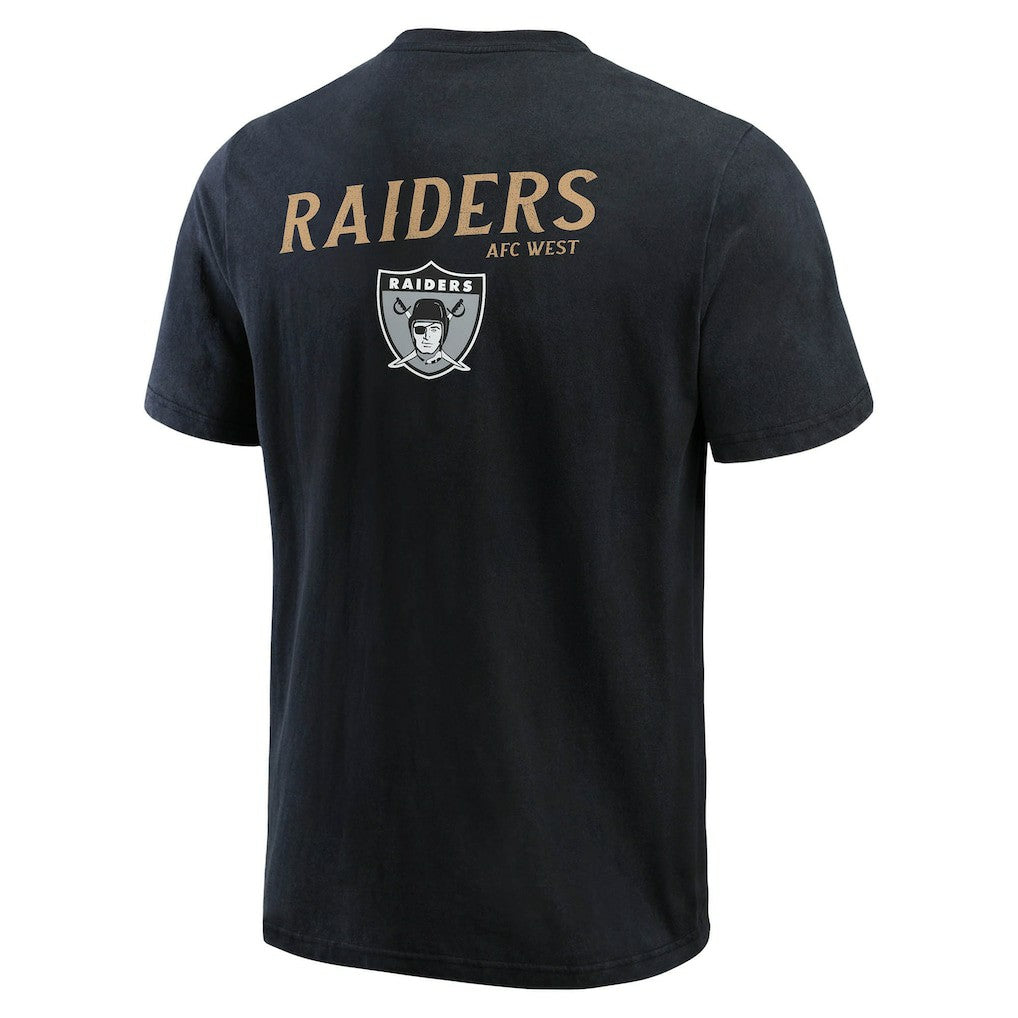 Las Vegas Raiders Darius Rucker Collection Washed Henley T-Shirt - Black - Fanatics