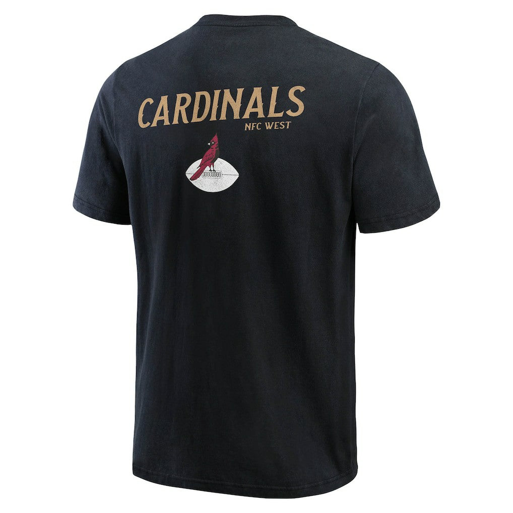 Arizona Cardinals Darius Rucker Collection Washed Henley T-Shirt - Black - Fanatics