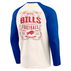 Buffalo Bills Darius Rucker Collection Raglan Henley T-Shirt - Cream/Royal - Fanatics