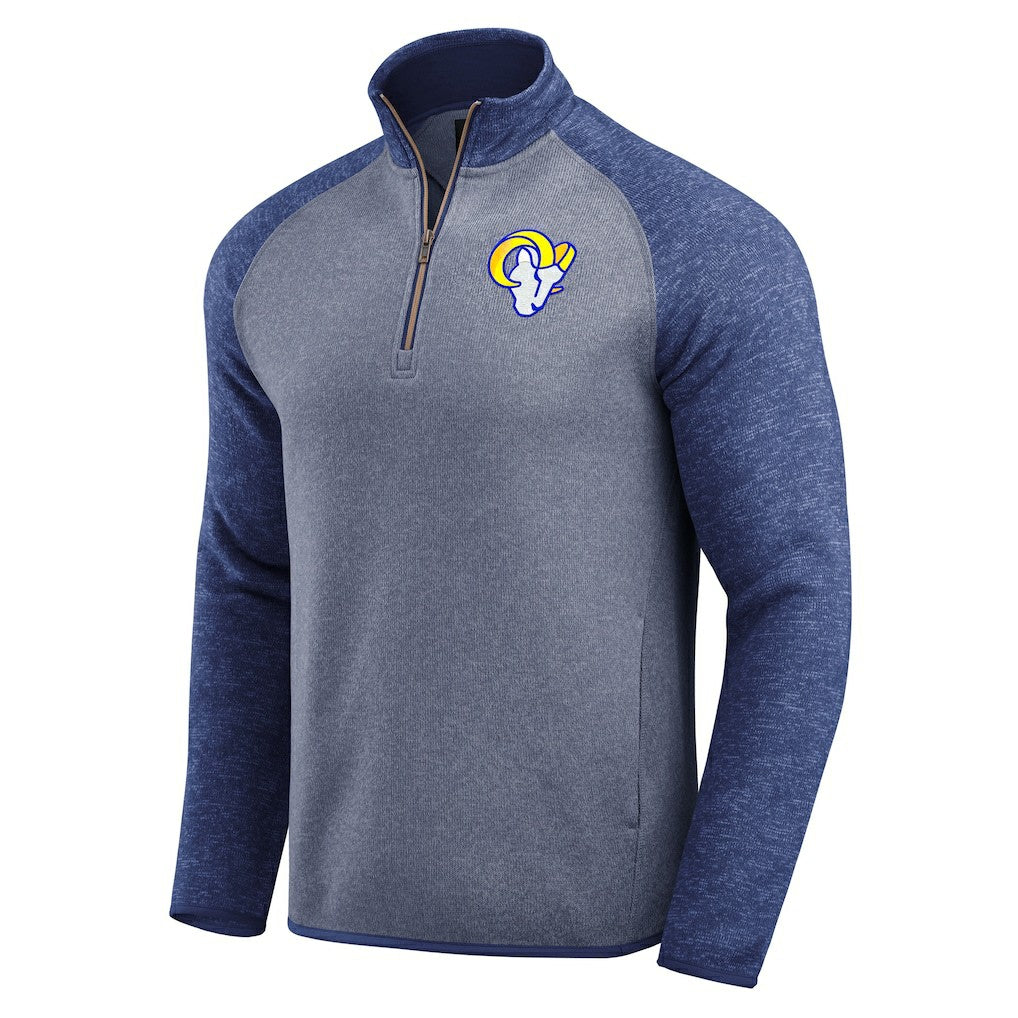 Los Angeles Rams Darius Rucker Collection Tonal Quarter-Zip Jacket - Blue - Fanatics