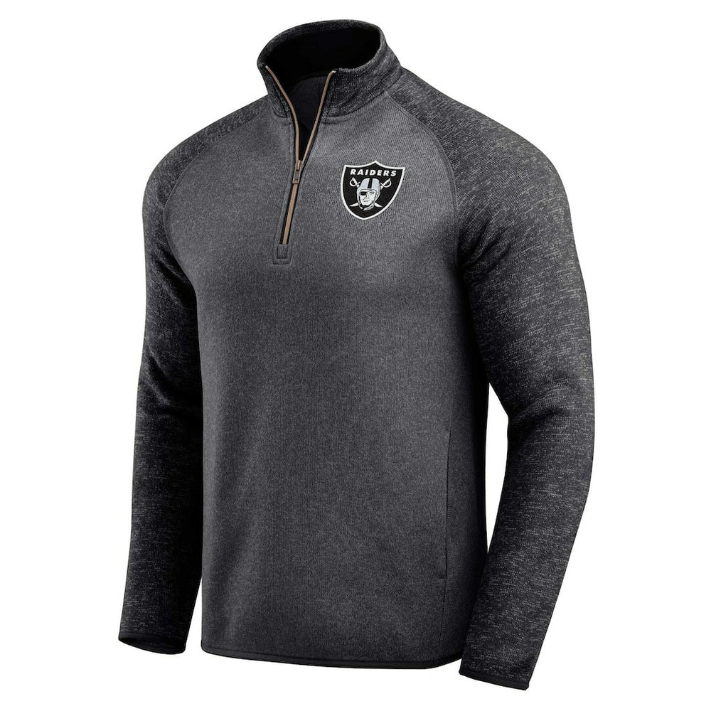 Las Vegas Raiders Darius Rucker Collection Tonal Quarter-Zip Jacket - Black - Fanatics