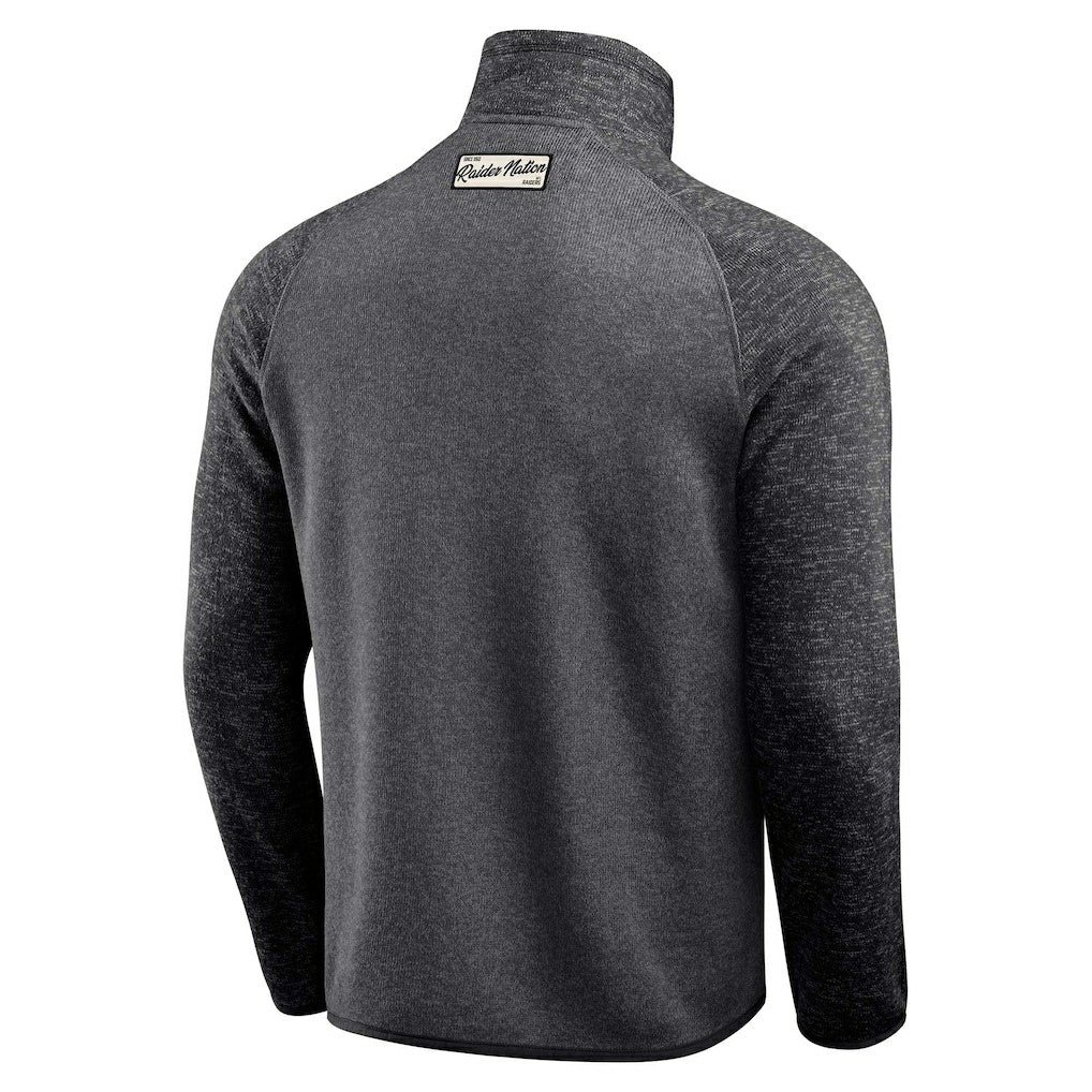 Las Vegas Raiders Darius Rucker Collection Tonal Quarter-Zip Jacket - Black - Fanatics