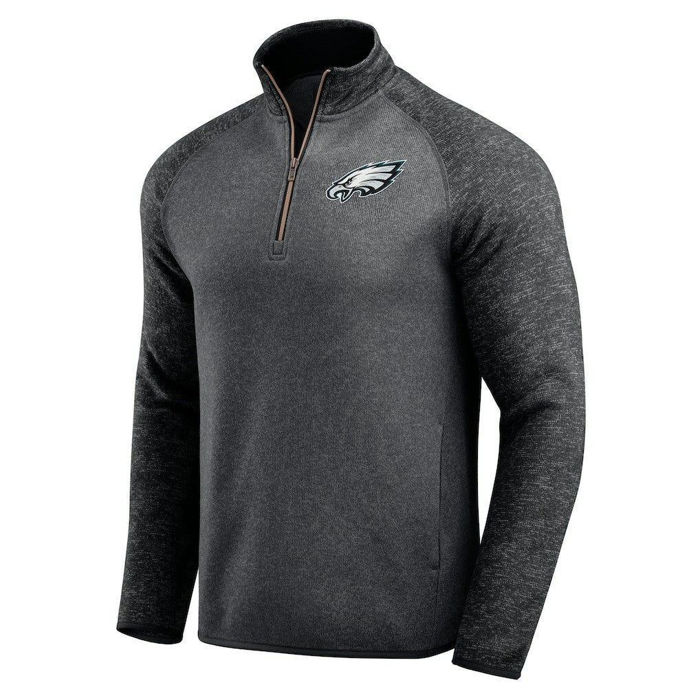 Philadelphia Eagles Darius Rucker Collection Tonal Quarter-Zip Jacket - Black - Fanatics