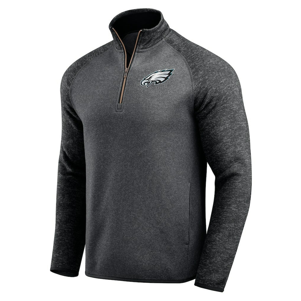 Philadelphia Eagles Darius Rucker Collection Tonal Quarter-Zip Jacket - Black - Fanatics