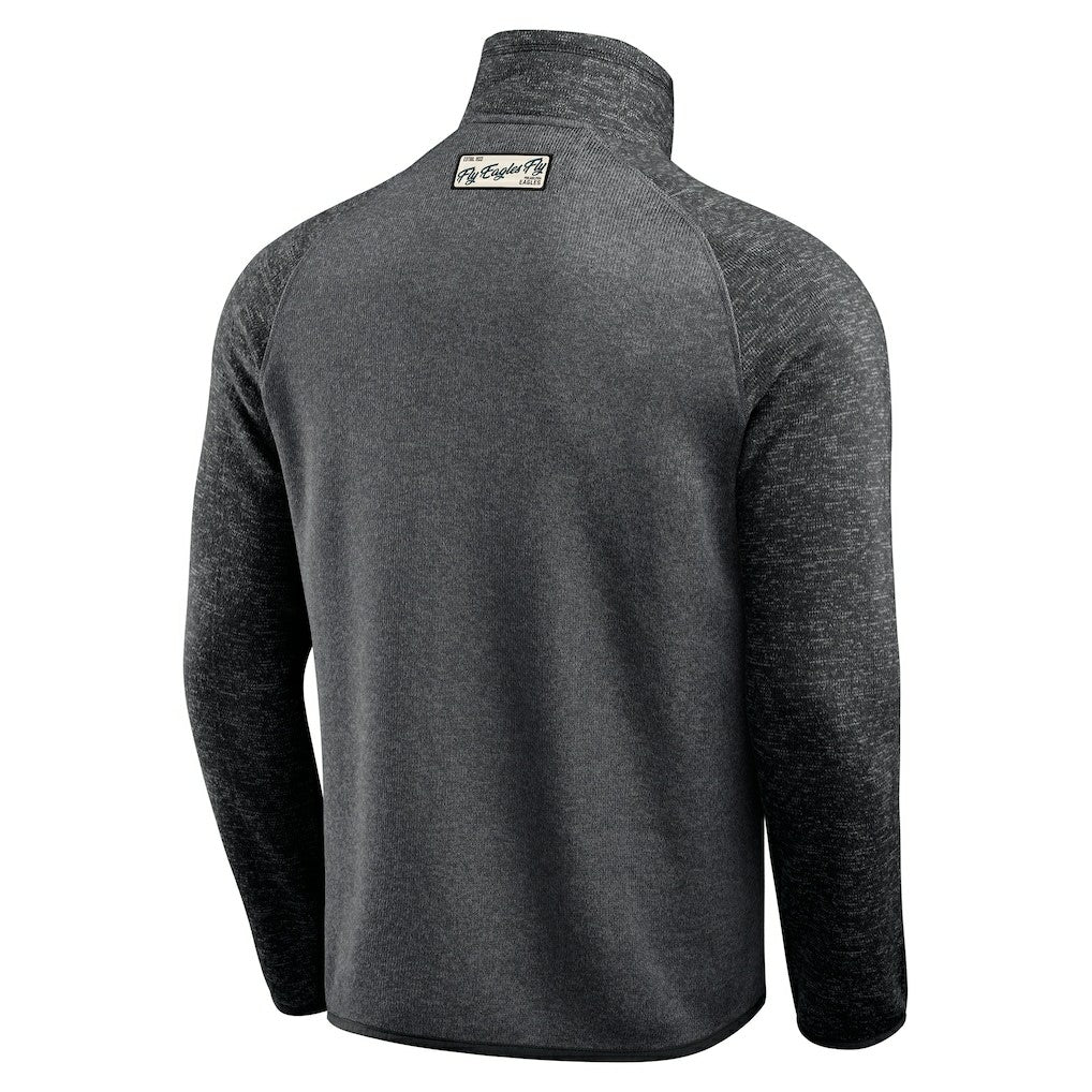 Philadelphia Eagles Darius Rucker Collection Tonal Quarter-Zip Jacket - Black - Fanatics