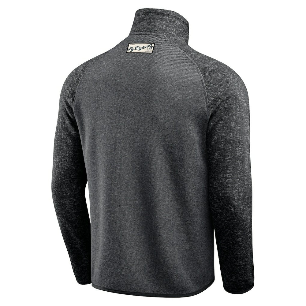 Philadelphia Eagles Darius Rucker Collection Tonal Quarter-Zip Jacket - Black - Fanatics