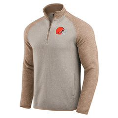 Cleveland Browns Darius Rucker Collection Tonal Quarter-Zip Jacket - Tan - Fanatics