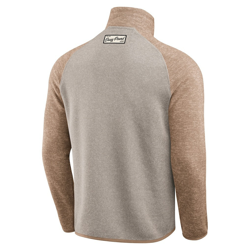 Cleveland Browns Darius Rucker Collection Tonal Quarter-Zip Jacket - Tan - Fanatics