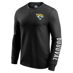 Jacksonville Jaguars Darius Rucker Collection Washed Waffle-Knit Long Sleeve T-Shirt - Black - Fanatics