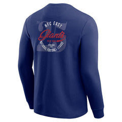 New York Giants Darius Rucker Collection Washed Waffle-Knit Long Sleeve T-Shirt - Royal - Fanatics