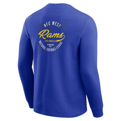 Los Angeles Rams Darius Rucker Collection Washed Waffle-Knit Long Sleeve T-Shirt - Royal - Fanatics