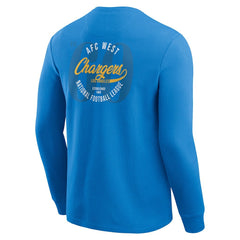 Los Angeles Chargers Darius Rucker Collection Washed Waffle-Knit Long Sleeve T-Shirt - Powder Blue - Fanatics