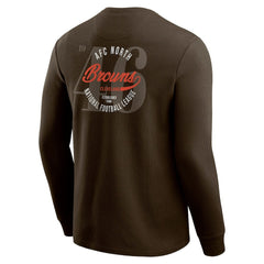 Cleveland Browns Darius Rucker Collection Washed Waffle-Knit Long Sleeve T-Shirt - Brown - Fanatics