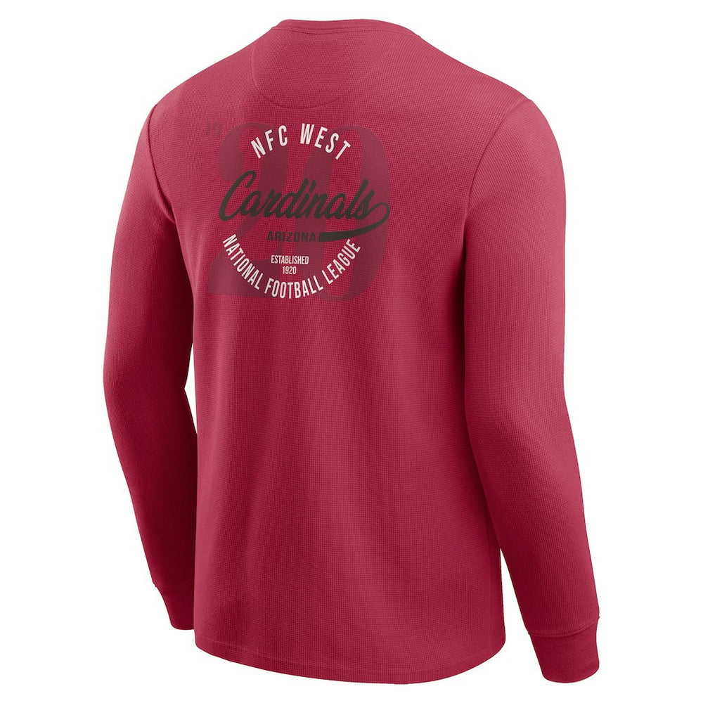 Arizona Cardinals Darius Rucker Collection Washed Waffle-Knit Long Sleeve T-Shirt - Red - Fanatics
