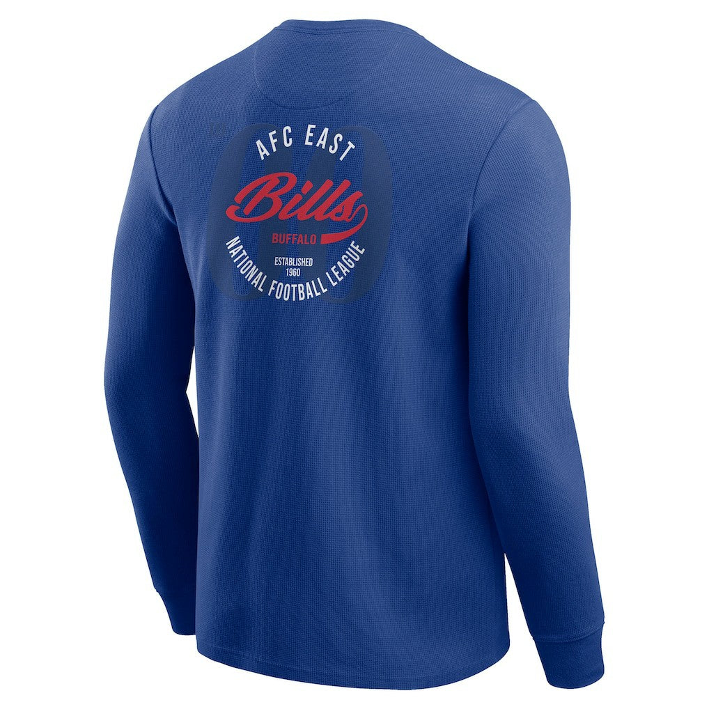 Buffalo Bills Darius Rucker Collection Washed Waffle-Knit Long Sleeve T-Shirt - Royal - Fanatics