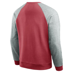 Tampa Bay Buccaneers Darius Rucker Collection Throwback Color Block Raglan Pullover Sweatshirt - Red/Heather Gray - Fanatics