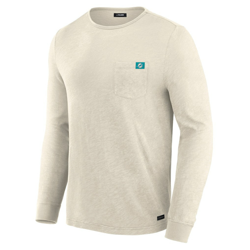 Miami Dolphins J. Palmer In-The-Pocket Long Sleeve T-Shirt - Cream - NFL