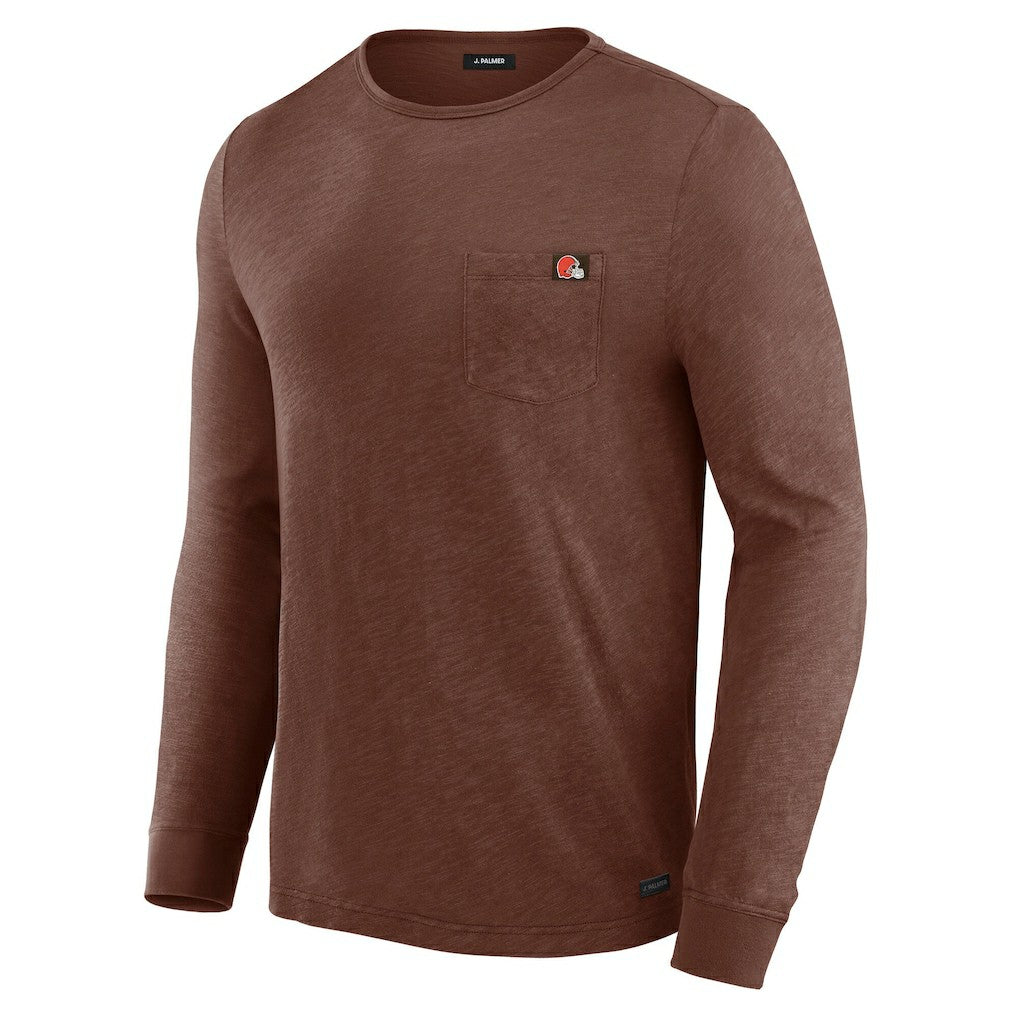 Cleveland Browns J. Palmer In-The-Pocket Long Sleeve T-Shirt - Tan - NFL