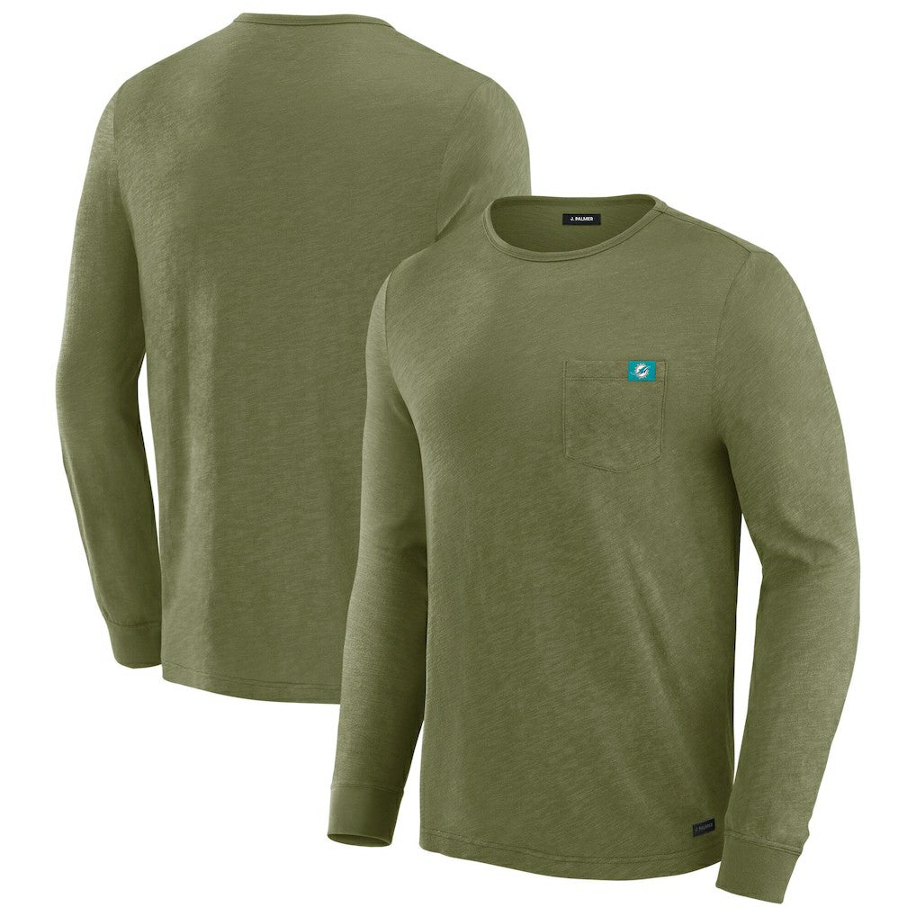 Miami Dolphins J. Palmer In-The-Pocket Long Sleeve T-Shirt - Olive - NFL
