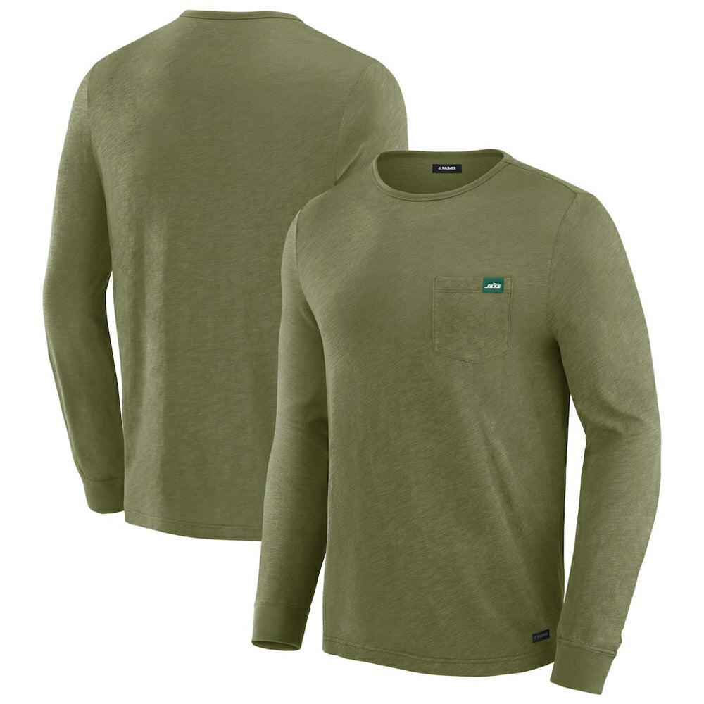 New York Jets J. Palmer In-The-Pocket Long Sleeve T-Shirt - Olive - NFL