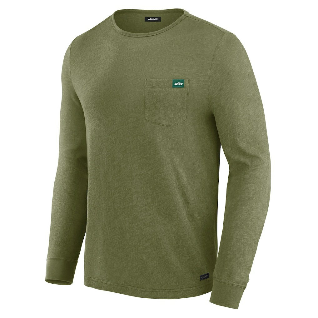New York Jets J. Palmer In-The-Pocket Long Sleeve T-Shirt - Olive - NFL