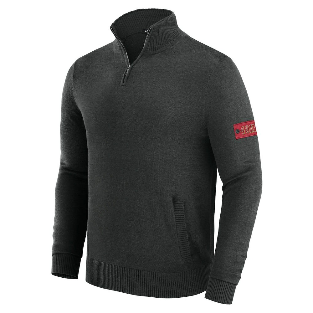 San Francisco 49ers J. Palmer Franchise Quarter-Zip Sweater - Black - NFL